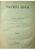 Volumina legum Tom IV Reprint z 1859 r.