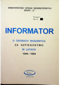 INFORMATOR o osobach skazanych