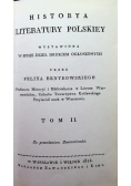 Historya literatury polskiey Tom II Reprint z 1814 r.