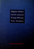 Wieczóe poetycki 25 maja 1998 roku Teatr Narodowy