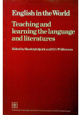 English in the World Teaching and Learning the Language and Literatures