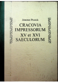 Cracovia impressorium XV et XVI  Saeculorum reprint z 1922 r