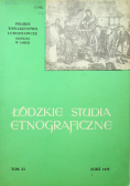 Łódzkie studia etnograficzne Tom XI