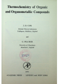 Thermochemistry of organic and organometallic compounds