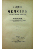Matiere et memoire 1925 r
