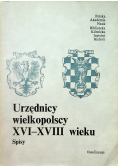 Urzędnicy wielkopolscy XVI - XVIII wieku