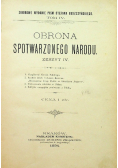 Obrona spotwarzonego narodu Zeszyt IV 1894 r