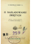 O naśladowaniu świętych 1928 r.