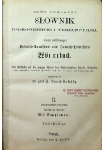 Nowy dokładny Słownik polsko niemiecki i niemiecko polski II około 1872 r.
