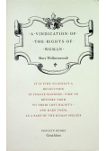 A Vindication of the rights of woman