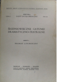 Średniowieczne gatunki dramatyczno teatralne Zeszyt 1