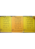 Współczesna teoria badań literackich za granicą tom 1 do 3