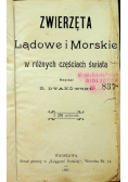 Zwierzęta Lądowe i Morskie w  różnych częściach świata 1907r.