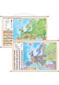 Mapa ścienna - polityczno-fiz. 1:12 000 000 Europa