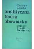 Analityczna teoria obowiązku studium z logiki deontycznej