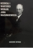 Uczucia wartości według Jana Mazurkiewicza autograf autora