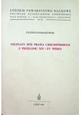 Nieznany spis prawa Chełmińskiego z przełomu XIV XV wieku