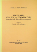 Krótki kurs analizy matematycznej dla politechnik i kierunków stosowanych cz 2