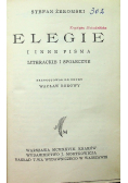 Elegie i inne pisma 1928 r.