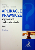 Aplikacje prawnicze w pytaniach i odpowiedziach tom 3