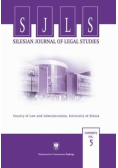 Silesian Journal of Legal Studies Volume 5