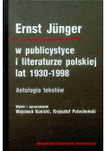 Ernst Junger w publicystyce i literaturze polskiej lat 1930 - 199