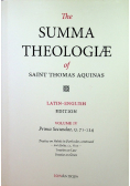 The Summa Theologiae of Saint Thomas Aquinas Latin- English Volume IV