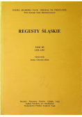 Regesty śląskie tom III