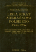 Lista strat ziemiaństwa polskiego 1939 - 1956