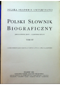Polski Słownik Biograficzny Tom IV Reprint z 1938 r.