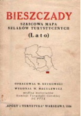 Bieszczady Szkicowa Mapa Szlaków Turystycznych