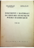 Dokumenty i materiały do historii stosunków polsko radzieckich Tom III