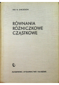 Równania różniczkowe cząstkowe