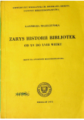 Zarys historii bibliotek od XV do XVIII wieku