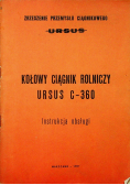 Kołowy ciągnik rolniczy URSUS C 360 3P Instrukcja obsługi