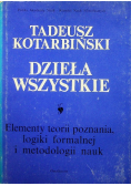 Kotarbiński Dzieła wszystkie Tom I