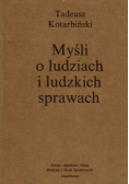 Myśl o ludziach i ludzkich sprawach