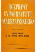 Rozprawy uniwersytetu warszawskiego