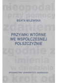 Przyimki Wtórne We Współczesnej Polszczyźnie