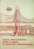 Udział społeczeństwa ziemi kaliskiej w Powstani