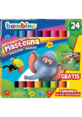 Plastelina 24 kolory BAMBINO