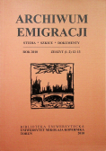 Archiwum emigracji zeszyt 1-2