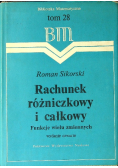 Rachunek różniczkowy i całkowy Funkcje wielu