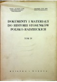 Dokumenty i materiały do historii stosunków polsko-radzieckich, Tom IV