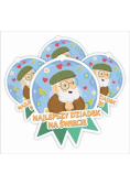 Medal papierowy - Najlepszy Dziadek 4szt