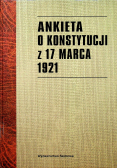 Ankieta o konstytucji z 17 marca 1921 reprint