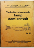 Technika stosowania lamp zamiennych 1947r
