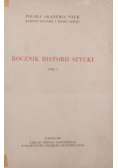 Rocznik historii sztuki tom I