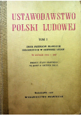 Ustawodawstwo Polski Ludowej Tom I