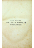 Historia Filozofii materyalistycznej 1881 r.